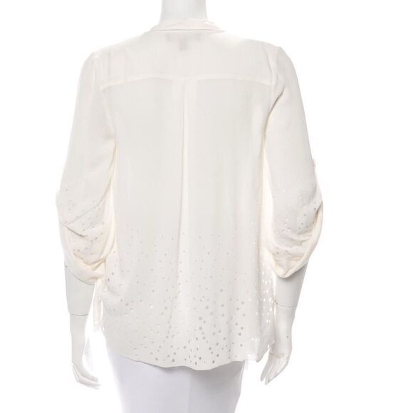 NEW ELIZABETH AND JAMES 100% Silk Pleated Top - Picture 8 of 8